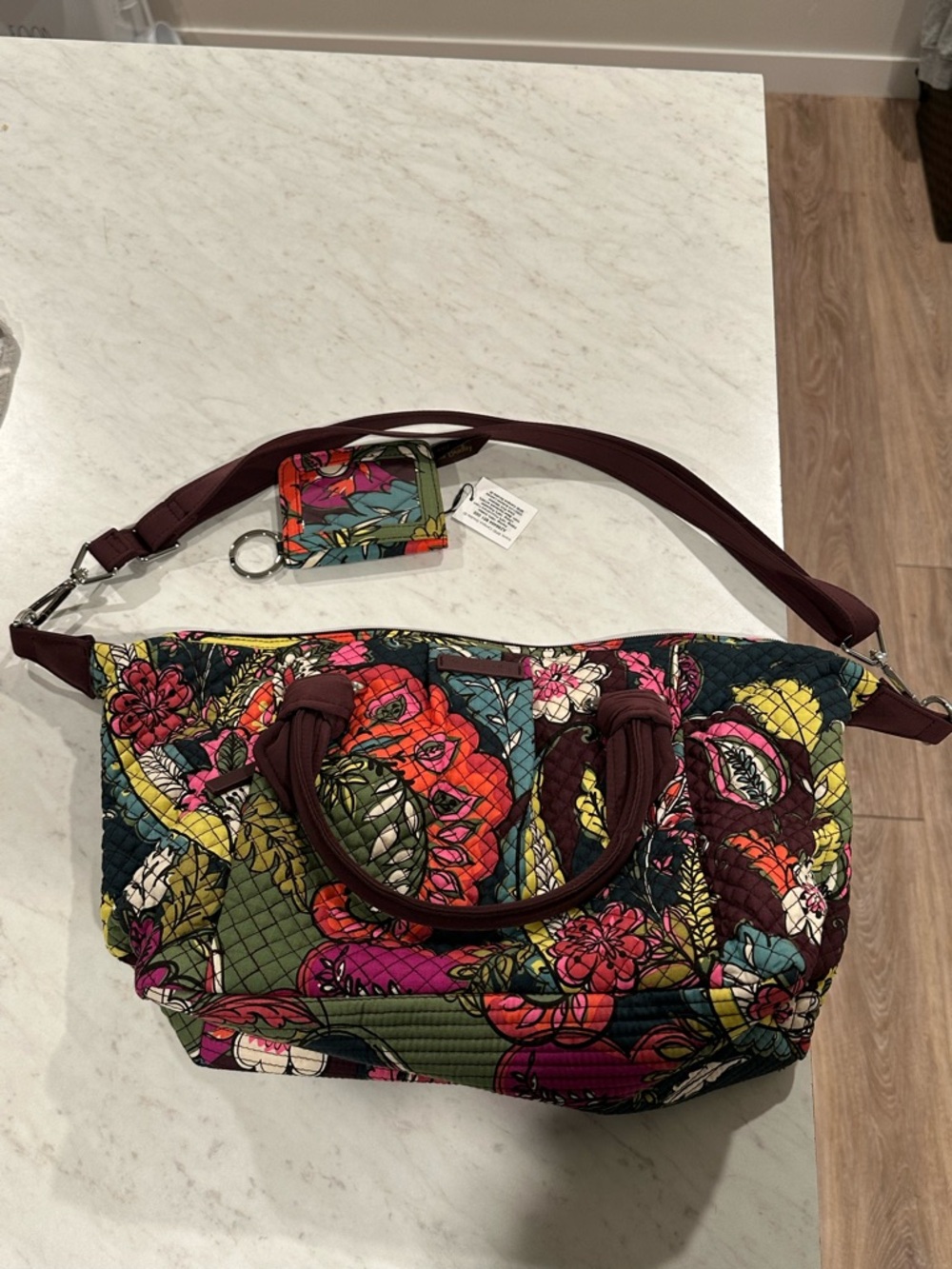 Vera Bradley Multicolor Floral Quilted purse& matching wallet-both new with tags